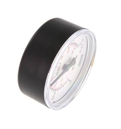 -1..1.5 Bar (-15..22 psi) Pressure Gauge Below Plastic/Brass 63 mm Class 2.5
