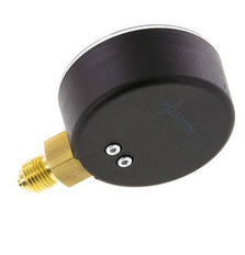 -1..9 Bar (-15..131 psi) Pressure Gauge Below Plastic/Brass 63 mm Class 2.5