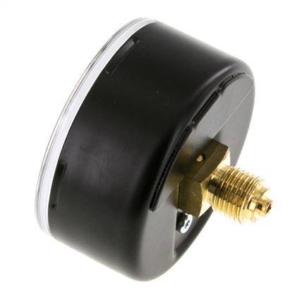 -1..9 Bar (-15..131 psi) Pressure Gauge Rear Steel/Brass 63 mm Class 1.6