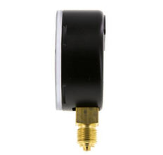 -1..9 Bar (-15..131 psi) Pressure Gauge Below Steel/Brass 63 mm Class 1.6