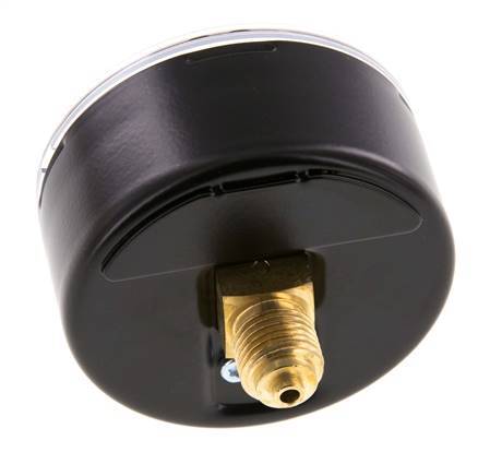 0..0.6 Bar (0..9 psi) Pressure Gauge Rear Steel/Brass 63 mm Class 1.6