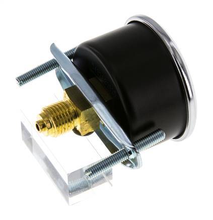0..100 Bar (0..1450 psi) Panel Mount Pressure Gauge Steel/Brass 50 mm Class 2.5 (Bracket)