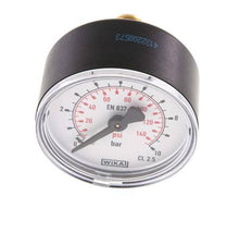 0..10 Bar (0..145 psi) Pressure Gauge Rear Plastic/Brass 50 mm Class 2.5