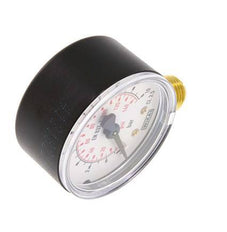 0..10 Bar (0..145 psi) Pressure Gauge Below Plastic/Brass 50 mm Class 2.5