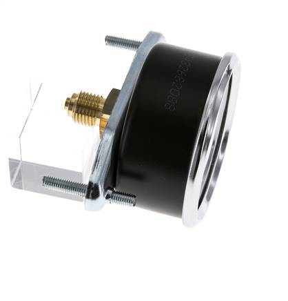 0..10 Bar (0..145 psi) Panel Mount Pressure Gauge Steel/Brass 63 mm Class 2.5 (Bracket)