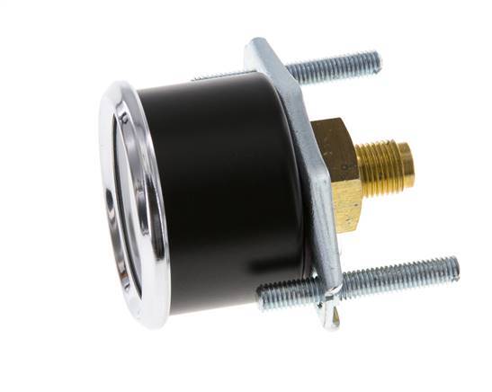 0..1 Bar (0..15 psi) Panel Mount Pressure Gauge Steel/Brass 40 mm Class 2.5 (Bracket)