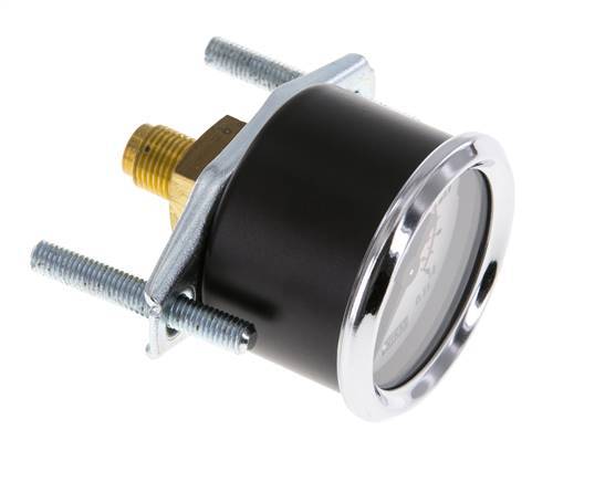 0..1 Bar (0..15 psi) Panel Mount Pressure Gauge Steel/Brass 40 mm Class 2.5 (Bracket)