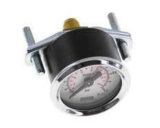 0..1 Bar (0..15 psi) Panel Mount Pressure Gauge Steel/Brass 40 mm Class 2.5 (Bracket)