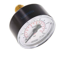 0..1 Bar (0..15 psi) Pressure Gauge Rear Plastic/Brass 50 mm Class 2.5