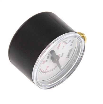 0..16 Bar (0..232 psi) Pressure Gauge Below Plastic/Brass 40 mm Class 2.5