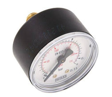 0..16 Bar (0..232 psi) Pressure Gauge Rear Plastic/Brass 50 mm Class 2.5