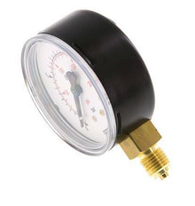0..16 Bar (0..232 psi) Pressure Gauge Below Steel/Brass 63 mm Class 1.6