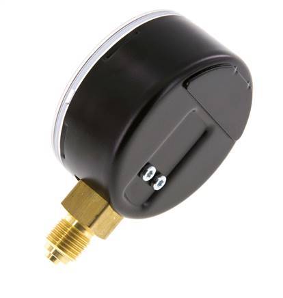 0..16 Bar (0..232 psi) Pressure Gauge Below Steel/Brass 63 mm Class 1.6