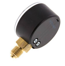 0..1.6 Bar (0..23 psi) Pressure Gauge Below Plastic/Brass 50 mm Class 2.5