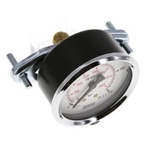 0..250 Bar (0..3626 psi) Panel Mount Pressure Gauge Steel/Brass 63 mm Class 2.5 (Bracket)
