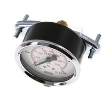 0..250 Bar (0..3626 psi) Panel Mount Pressure Gauge Steel/Brass 63 mm Class 2.5 (Bracket)
