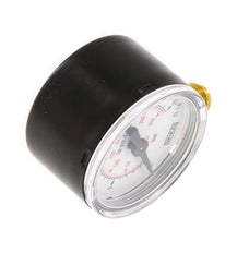 0..25 Bar (0..363 psi) Pressure Gauge Below Steel/Brass 40 mm Class 1.6