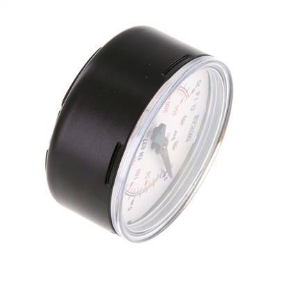 0..25 Bar (0..363 psi) Pressure Gauge Below Steel/Brass 63 mm Class 1.6