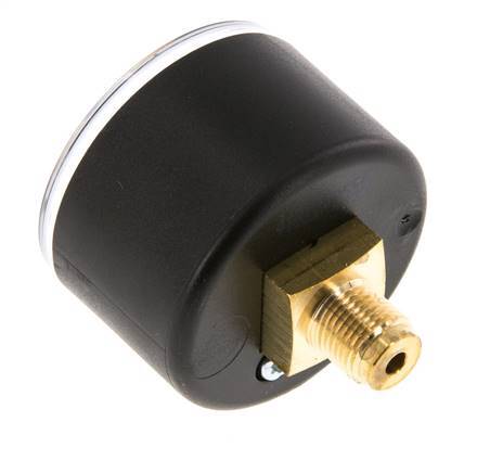0..40 Bar (0..580 psi) Pressure Gauge Rear Plastic/Brass 40 mm Class 2.5