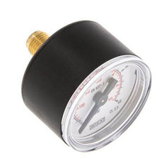 0..40 Bar (0..580 psi) Pressure Gauge Rear Plastic/Brass 40 mm Class 2.5