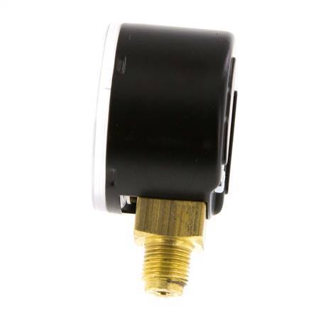0..40 Bar (0..580 psi) Pressure Gauge Below Steel/Brass 40 mm Class 1.6