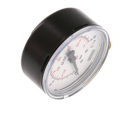 0..40 Bar (0..580 psi) Pressure Gauge Below Steel/Brass 63 mm Class 1.6