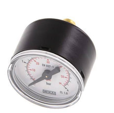0..4 Bar (0..58 psi) Pressure Gauge Rear Steel/Brass 40 mm Class 1.6