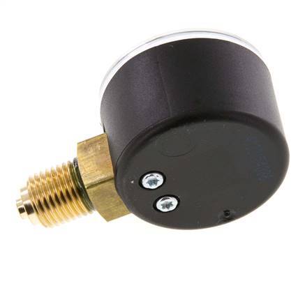 0..6 Bar Pressure Gauge Below Plastic/Brass 40 mm Class 2.5