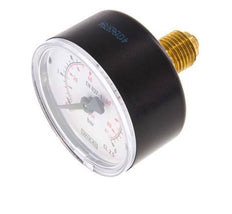 0..6 Bar (0..87 psi) Pressure Gauge Rear Plastic/Brass 50 mm Class 2.5