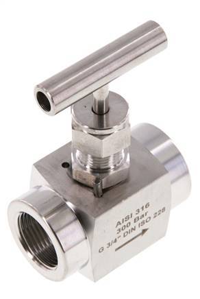 G3/4'' Stainless steel Needle Valve PTFE 300 bar - NLS