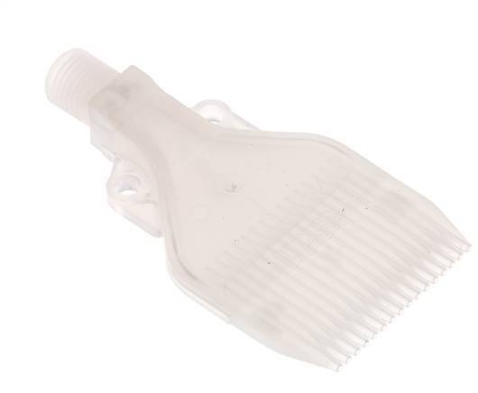 Multi-Channel Fan Nozzle 47mm G 1/4" PP FDA-Compliant