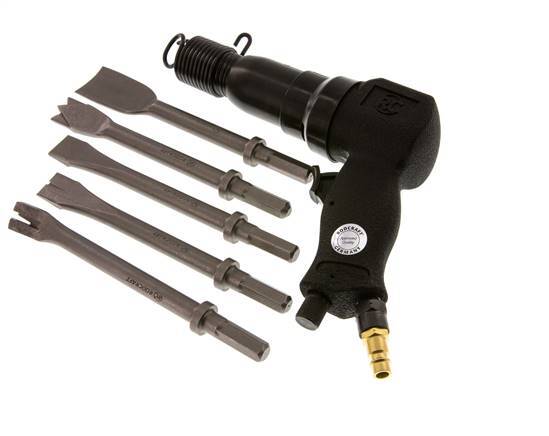 Compressed Air Chisel Hammer Set With 5 Chisels
