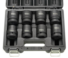 8-Piece Power Socket Set In Plastic Magazine 1" (25.4 mm)