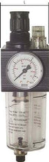 FRL G3/8'' 1400 l/min 0.5-6.0bar/7-87psi Auto Polycarbonate Combo 1