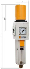 Filter-Regulator G1/4'' 900 l/min 0.5-9.0bar/7-130psi Manual Plastic EMC 2A