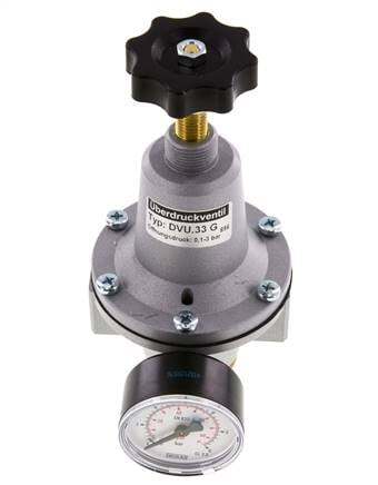 Pneumatic Pressure Relief Valve G1/2 Air 0.2-5.5bar (3-80psi)