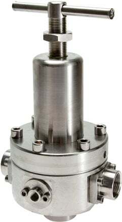 Pressure Regulator G1'' 8000 l/min 0.2-3.0bar/3-44psi Stainless Steel Gases Liquids