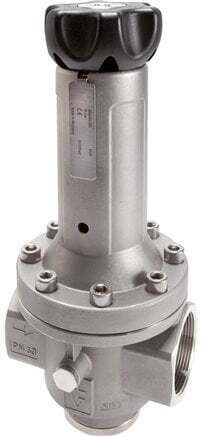 Precision Pressure Regulator G1 1/2'' 15000 l/min 5.0-30.0bar/72-435psi Stainless Steel Gases Liquids