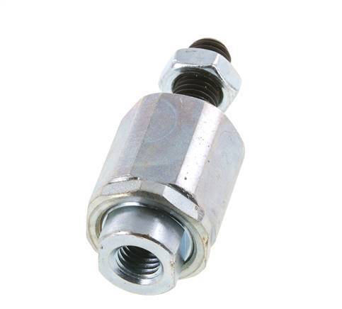 Floating Joint M12 for Cylinder Zinc plated steel