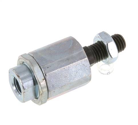 Floating Joint M12 for Cylinder Zinc plated steel