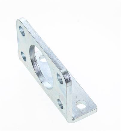 Foot Mount 40 mm Round Zinc plated steel