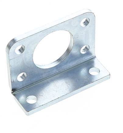 Foot Mount 40 mm Round Zinc plated steel