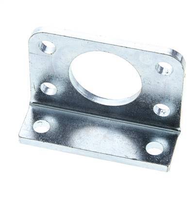 Foot Mount 40 mm Round Zinc plated steel