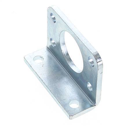 Foot Mount 40 mm Round Zinc plated steel