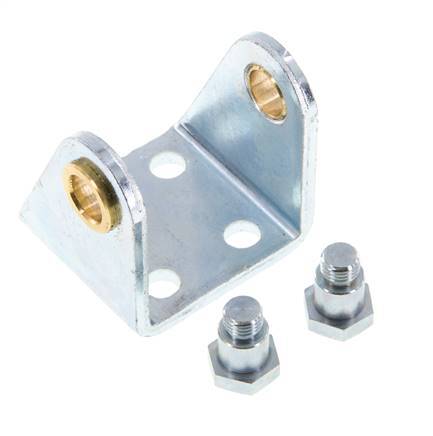 Swivel Fixation for 32 mm Round Cylinder Zinc plated steel