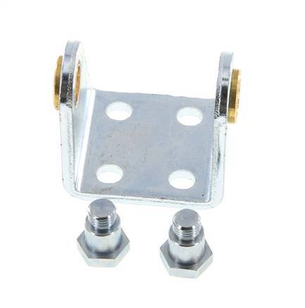 Swivel Fixation for 32 mm Round Cylinder Zinc plated steel