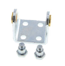 Swivel Fixation for 32 mm Round Cylinder Zinc plated steel