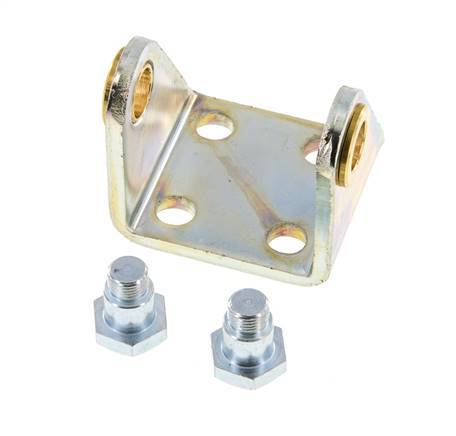 Swivel Fixation for 40 mm Round Cylinder Zinc plated steel