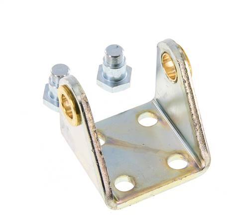 Swivel Fixation for 40 mm Round Cylinder Zinc plated steel