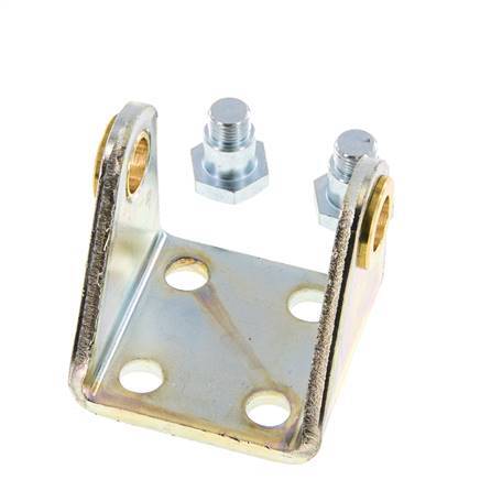 Swivel Fixation for 40 mm Round Cylinder Zinc plated steel